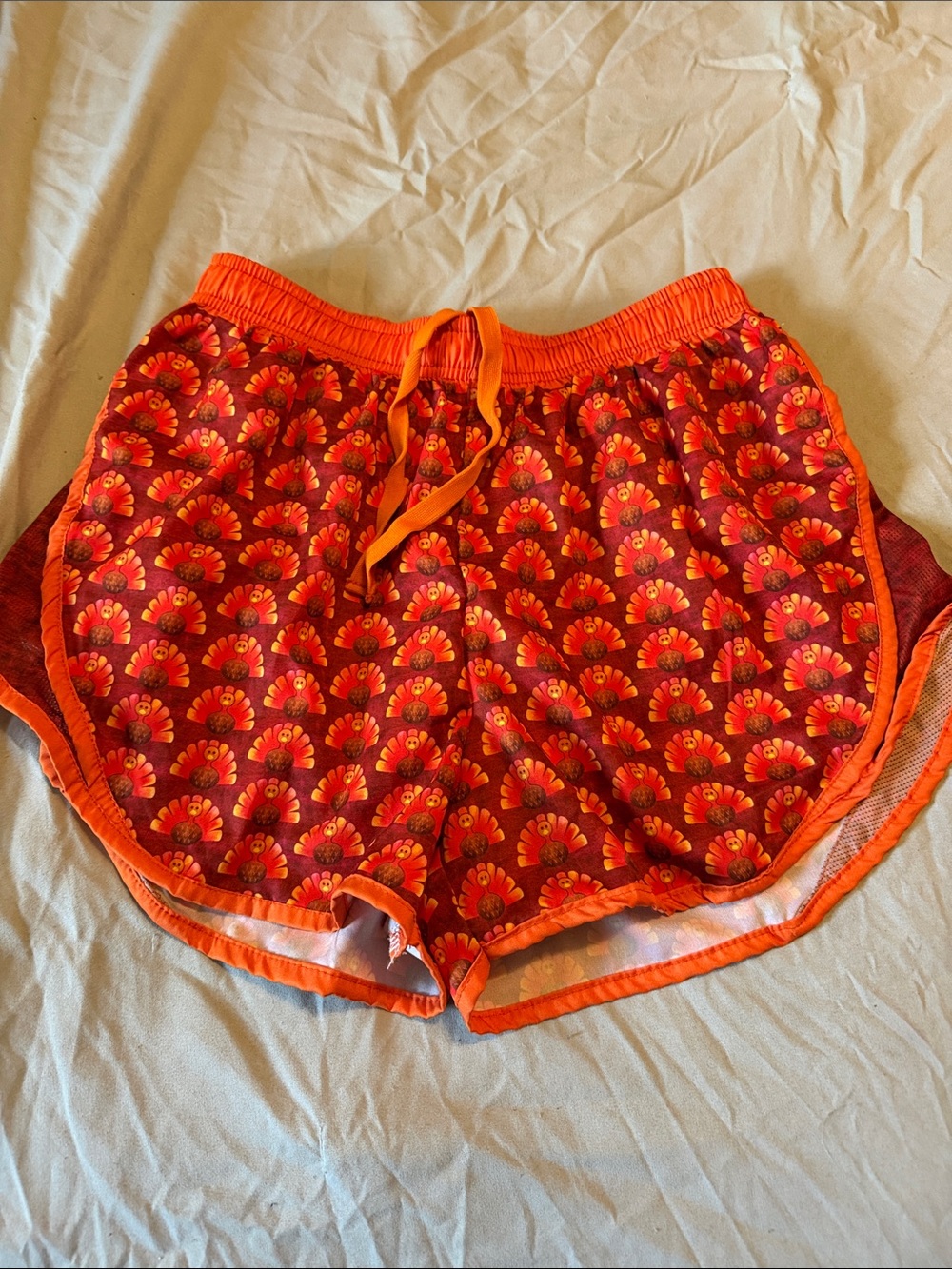 Women’s Red Turkey  Running Shorts size Large